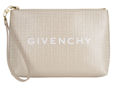 Givenchy 4G Travel Pouch, &pound;230, Accessories, Beige, Canvas, Front view